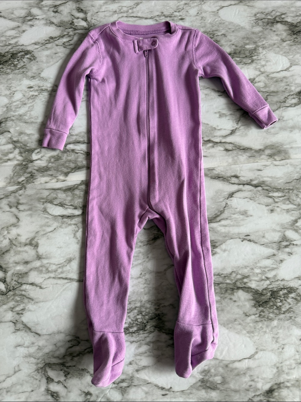 Primary Lilac Footie Pajamas